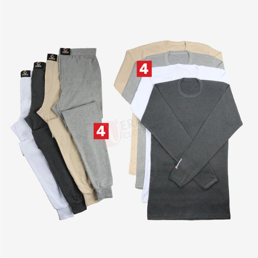 ESPIRO Lot 4x4 Sous vêtements thermique 100% Coton