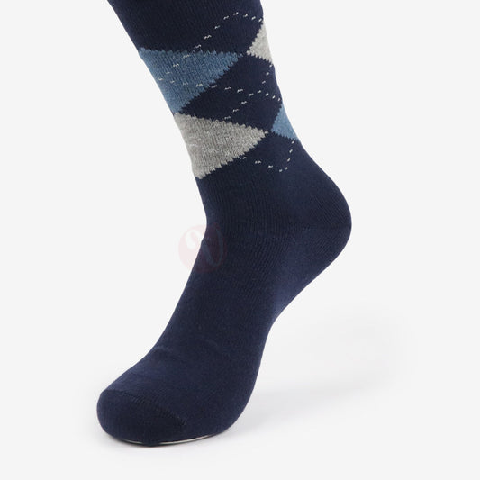 LEADER Chaussettes Jacquard Chaudes en Laine Naturelle