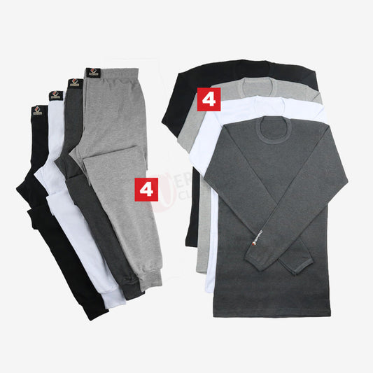 ESPIRO Pack 4x4 Sous vêtements thermique 100% Coton