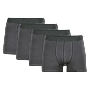 Pack de 4 boxer noir gris foncé pour homme