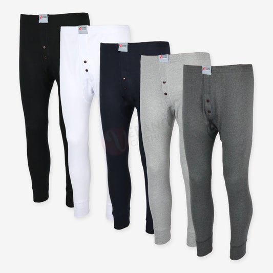 VERANO Lot 5 sous pantalons thermique 100% Coton